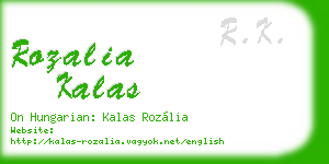 rozalia kalas business card