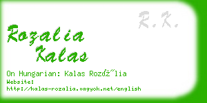 rozalia kalas business card